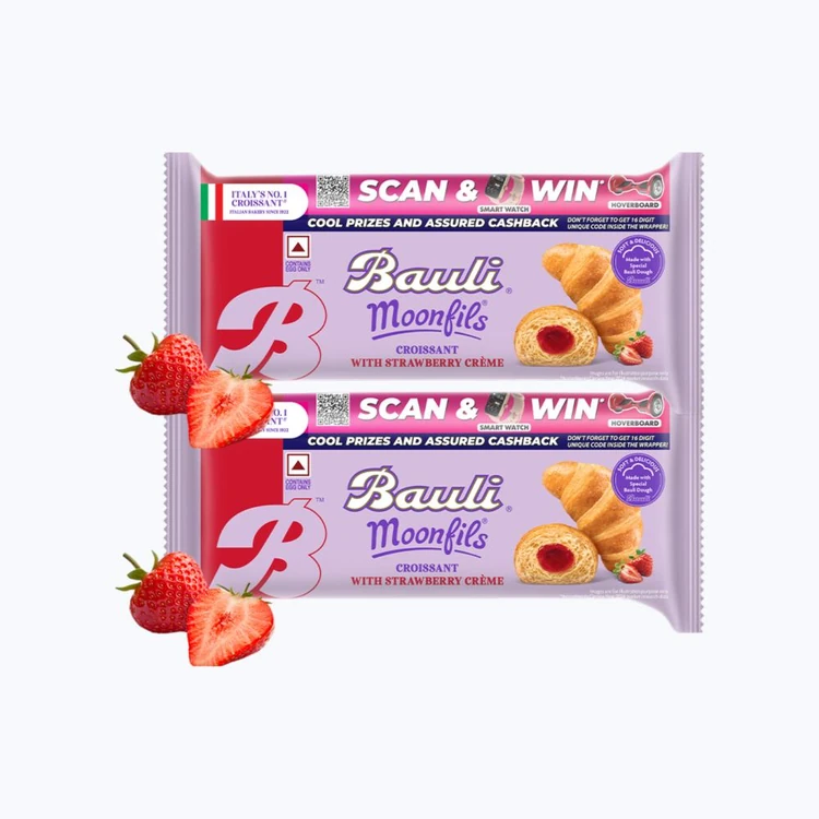 Bauli Moonfils Strawberry Crème Croissant - Pack of 2