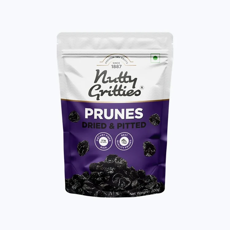 Nutty Gritties Dried & Pitted Prunes (Onte Drakshi)
