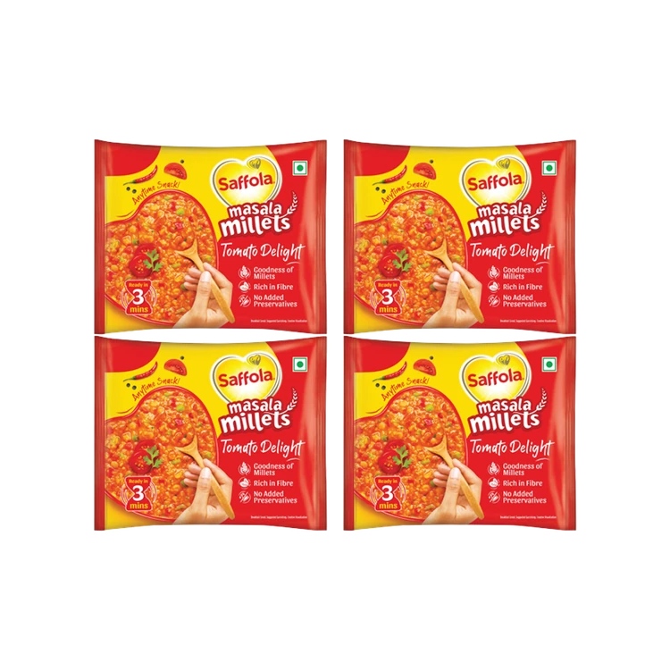 Saffola Masala Millet Tomato Delight - Pack of 4