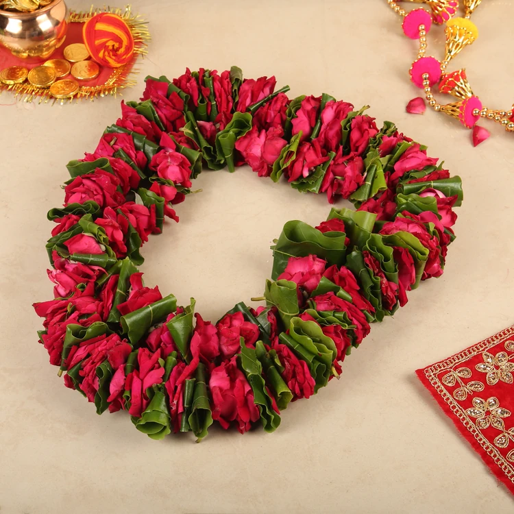 Fresh Special Garland - Rose Flower (Hoovu Male)