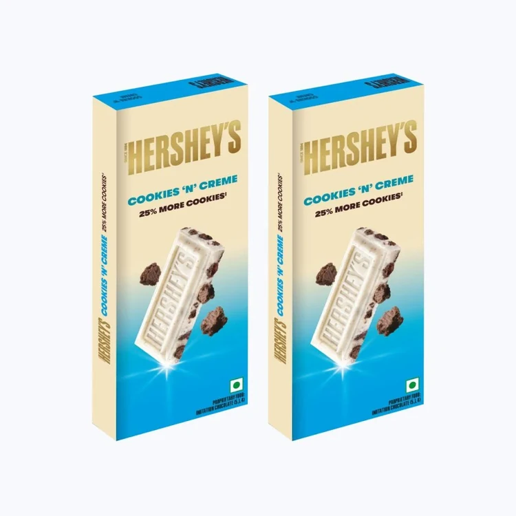 Hershey's Cookies n Creme White Chocolate Bar 100 g - Pack of 2