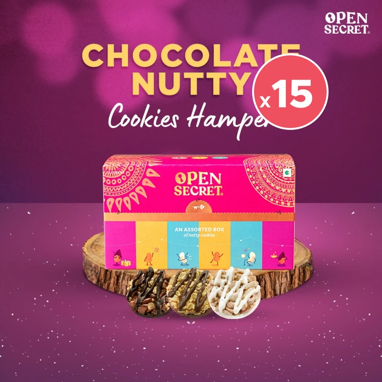 Open Secret Celebration Chocolate Biscuits Gift Pack (Zero Maida) - Pack of 15