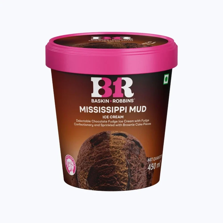 Baskin Robbins Mississippi Mud Ice Cream Tub