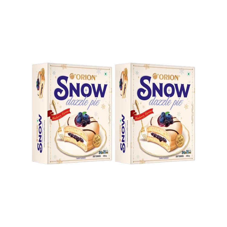 Orion Blueberry Snow Dazzle Choco Pie - Pack of 2