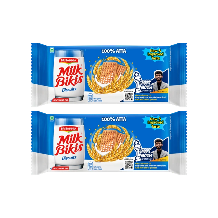 Britannia Milk Bikis Atta Biscuit - Pack of 2