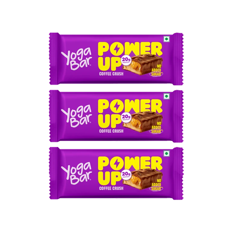 Yoga Bar 20 g Protein Bar, Coffee Rush, No Added Sugar - Pack of 3
