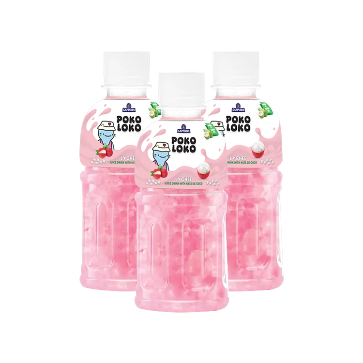Poko Loko Lychee Nata Juice - Pack of 3