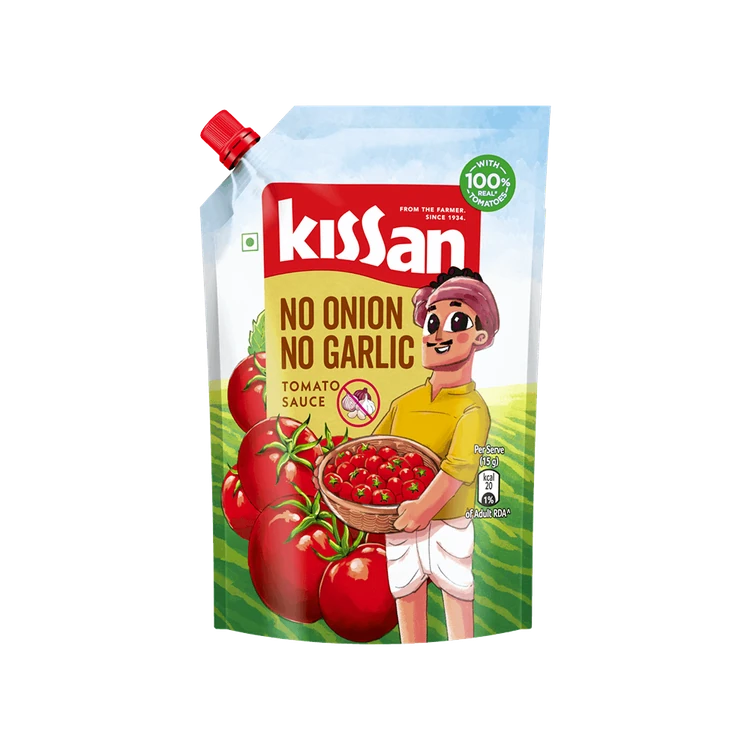 Kissan Tomato Ketchup (No Onion & Garlic) - Doy Pack