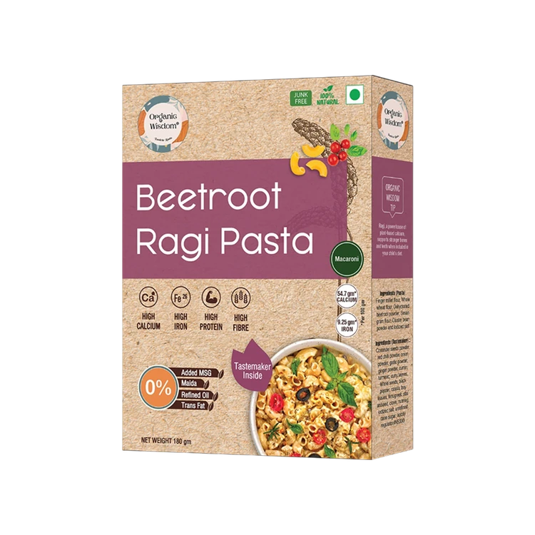 Organic Wisdom Beetroot Ragi Pasta