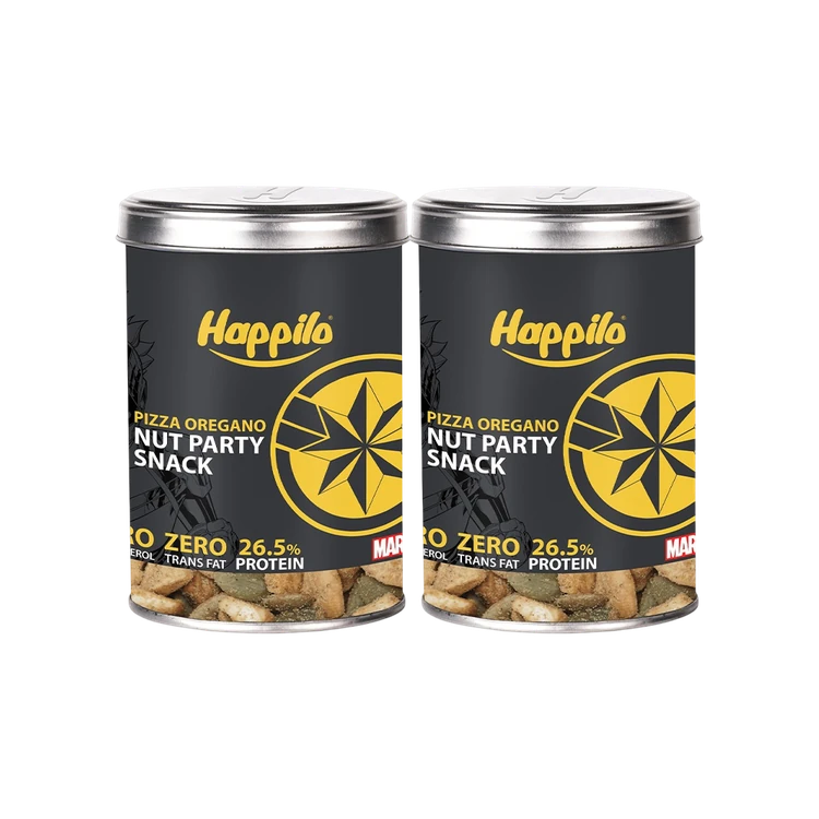 Happilo Pizza Oregano Nut Party Mix Nuts - Pack of 2