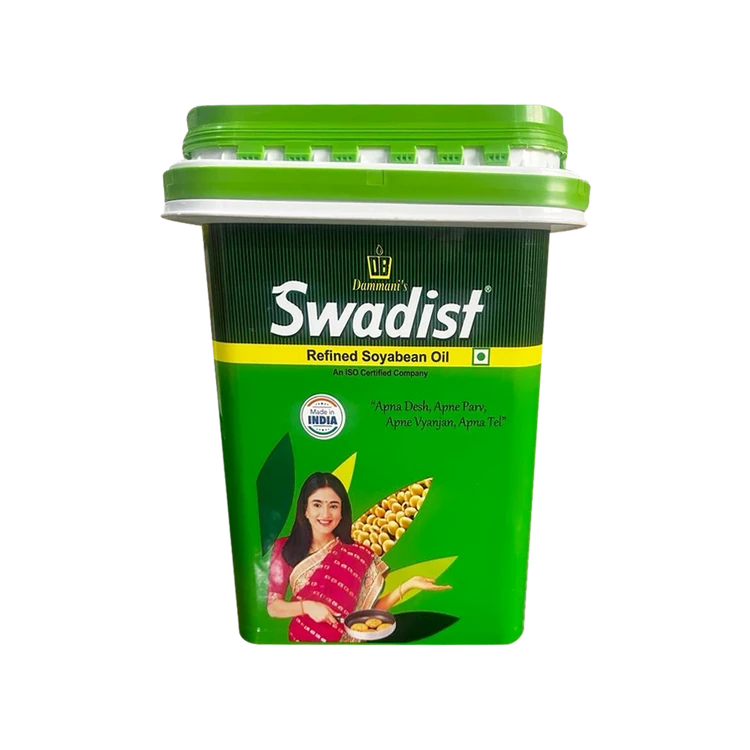 Dammani Swadist Refined Premium Soyabean Oil (5 L) (Soyabean Enne)