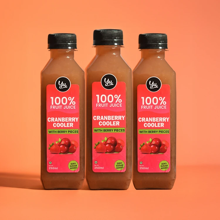 Yu Cranberry Juice with Berry Pieces - 100% Fruit Juice