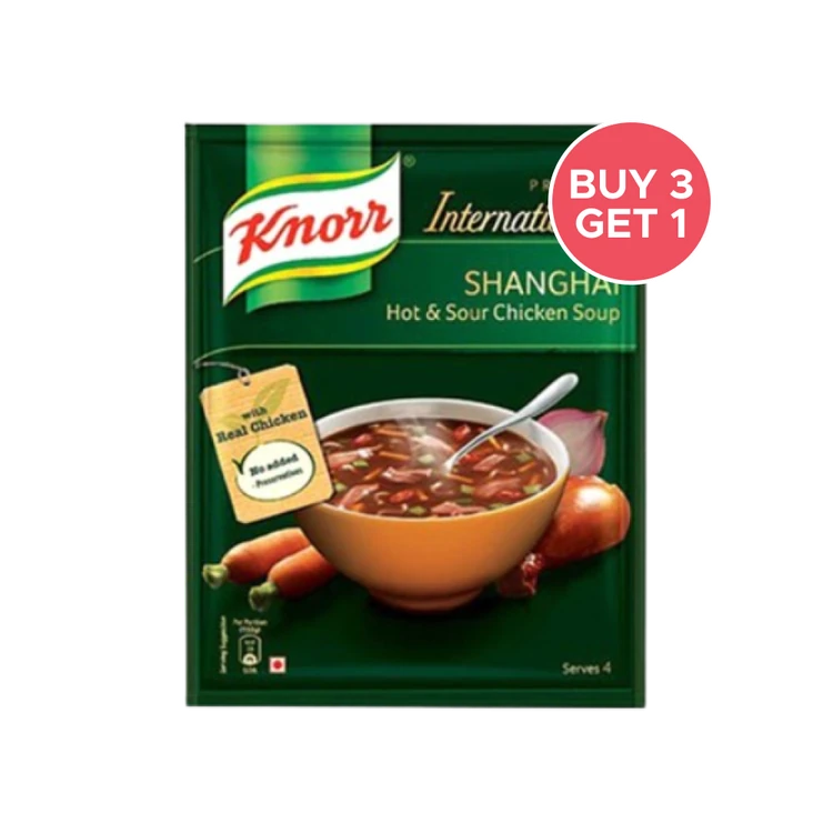 Knorr International Shanghai Hot & Sour Chicken Soup with No Added Preservatives - Buy 3 Get 1 Free