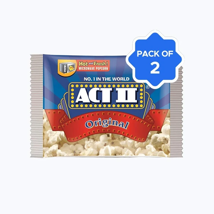 Act II Natural Microwave Popcorn - Pack of 2