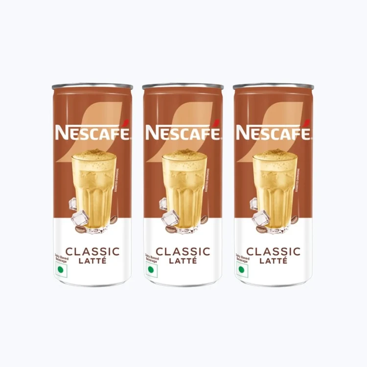 Nescafe Cafe Style Cold Coffee, Classic Latte - Pack of 3