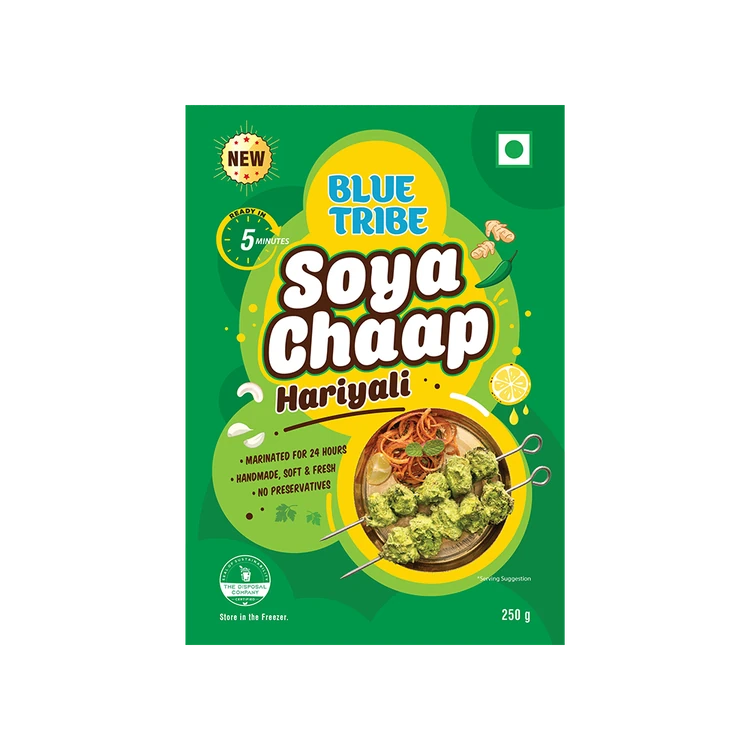 Blue Tribe Foods Soya Chaap - Hariyali (Ready To Eat)