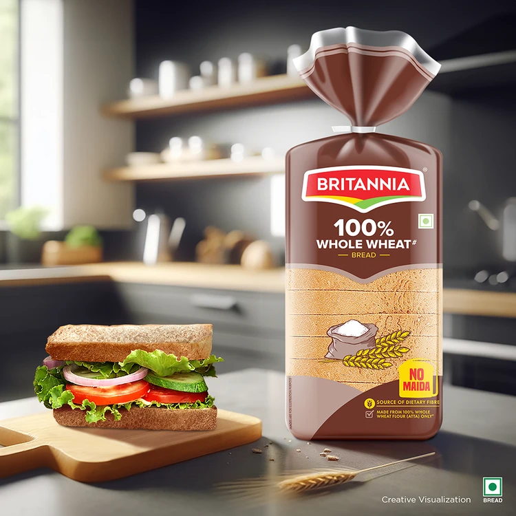 Britannia 100% Whole Wheat Bread (No Maida)