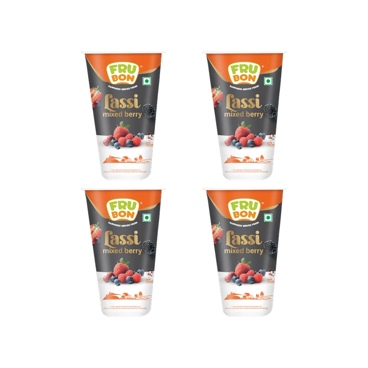 FruBon Mixed Berry Lassi - Pack of 4