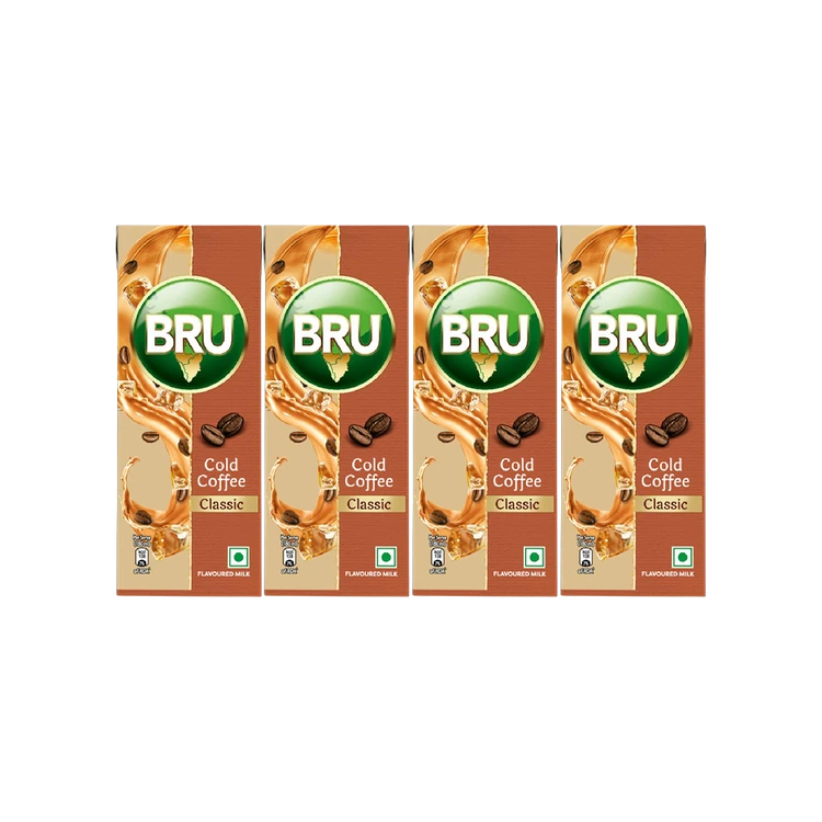 Bru Classic Cold Coffee (180 ml) - Pack of 4