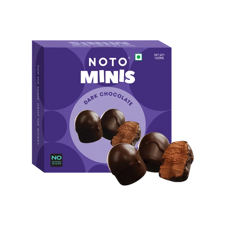 Noto Minis Dark Chocolate Ice Cream Bites (Zero Added Sugar)