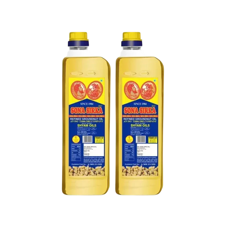 Sona Sikka Refined Groundnut Oil - Pack of 2 (Kadale Enne)