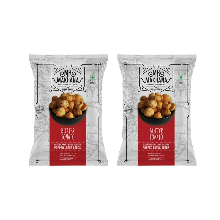 Mr. Makhana Butter Tomato Flavoured Makhana - Pack of 2