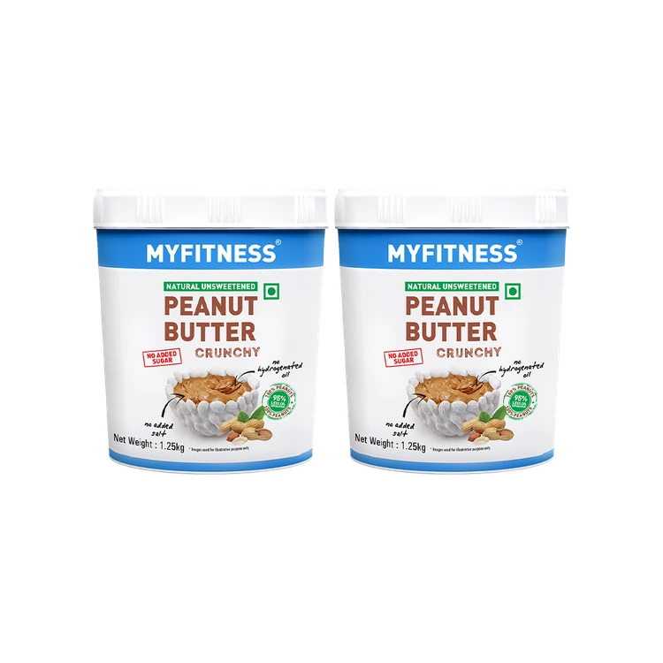 MyFitness Natural Crunchy Peanut Butter - Pack of 2