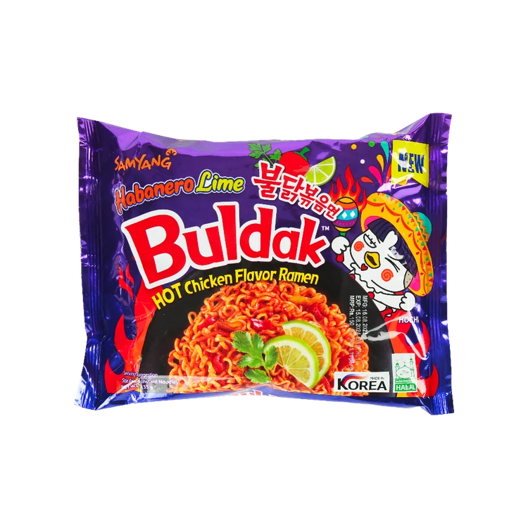 Samyang Buldak Hot Chicken Habanero Lime Ramen Noodles