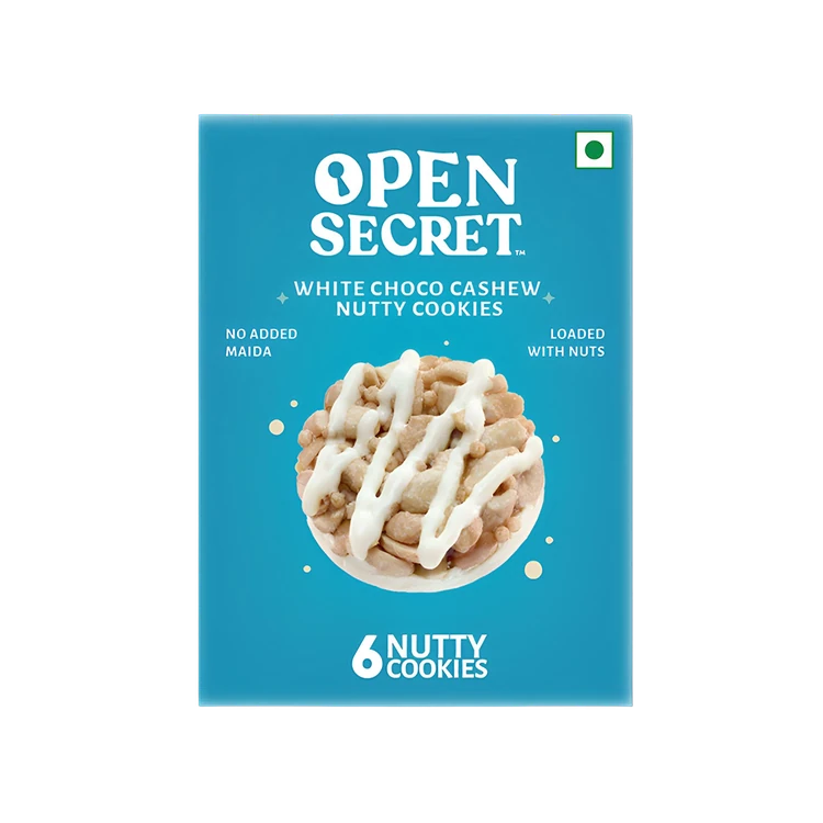 Open Secret White Chocolate Cashew Protein Cookies