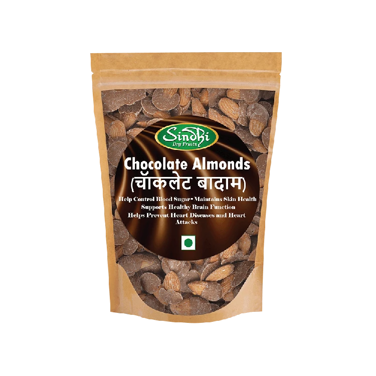 Sindhi Dry Fruits Chocolate Almonds (Half Dipped) (Badami)