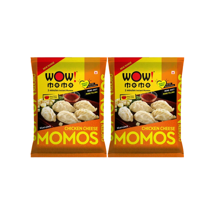 Wow! Momo Chicken Cheese Chicken Momos (Frozen) - Pack of 2