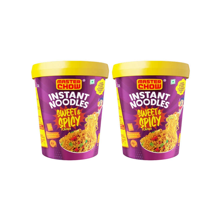 MasterChow Sweet & Spicy Instant Cup Noodles - Pack of 2