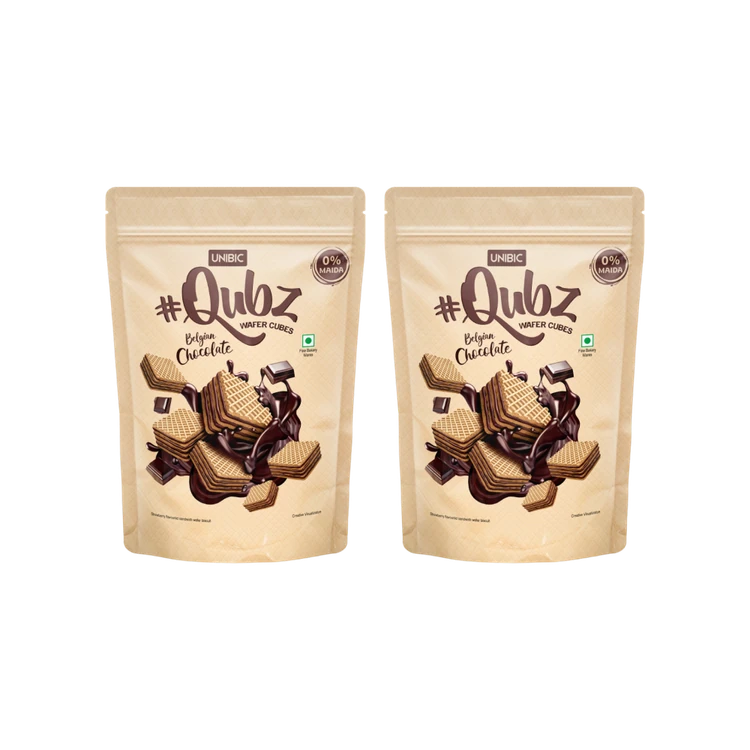 Unibic Qubz Belgian Chocolate Wafer Cube - Pack of 2