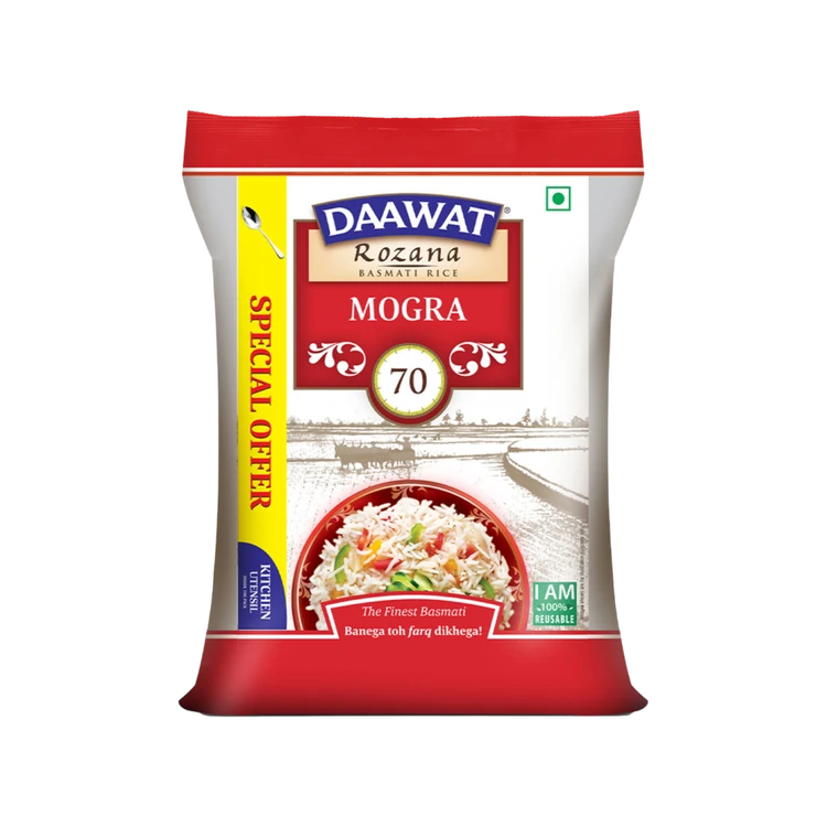 Daawat Rozana Mogra Basmati Rice (Long Grain) (Mogra Basmati Akki)