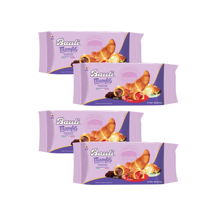 Bauli Moonfils Assorted Croissant - Pack of 4
