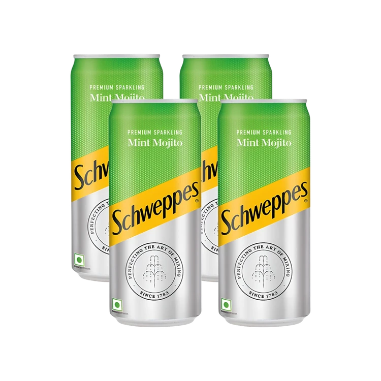 Schweppes Premium Sparkling Mixer (300 ml, Mint Mojito) - Pack of 4