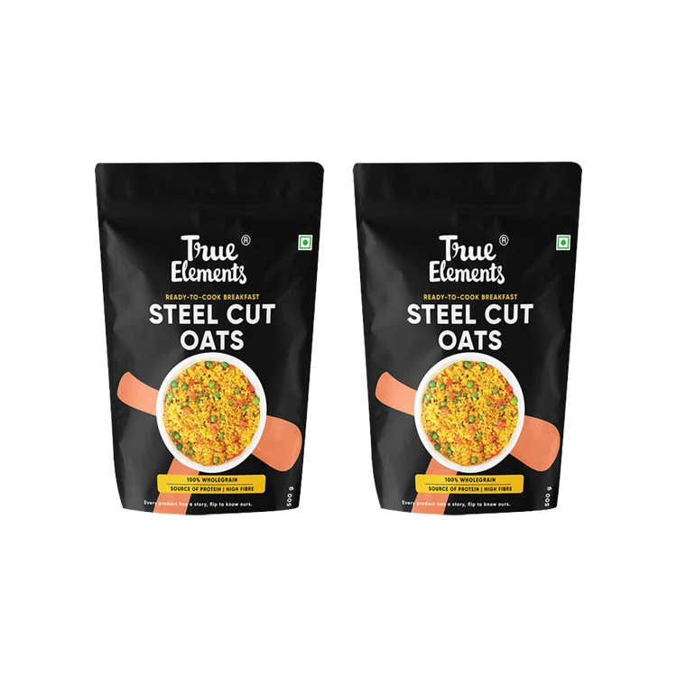 True Elements Wholegrain Steel Cut Oats - Pack of 2