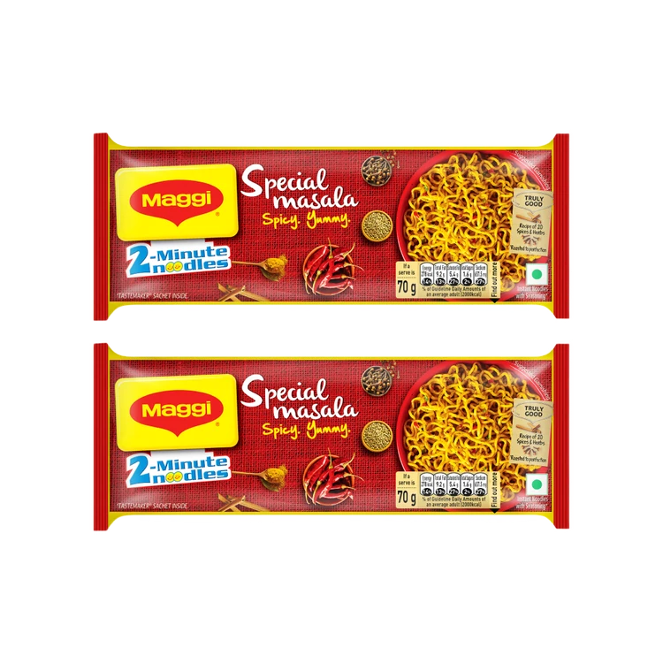 Maggi 2-Minute Special Masala Instant Noodles - Pack of 2