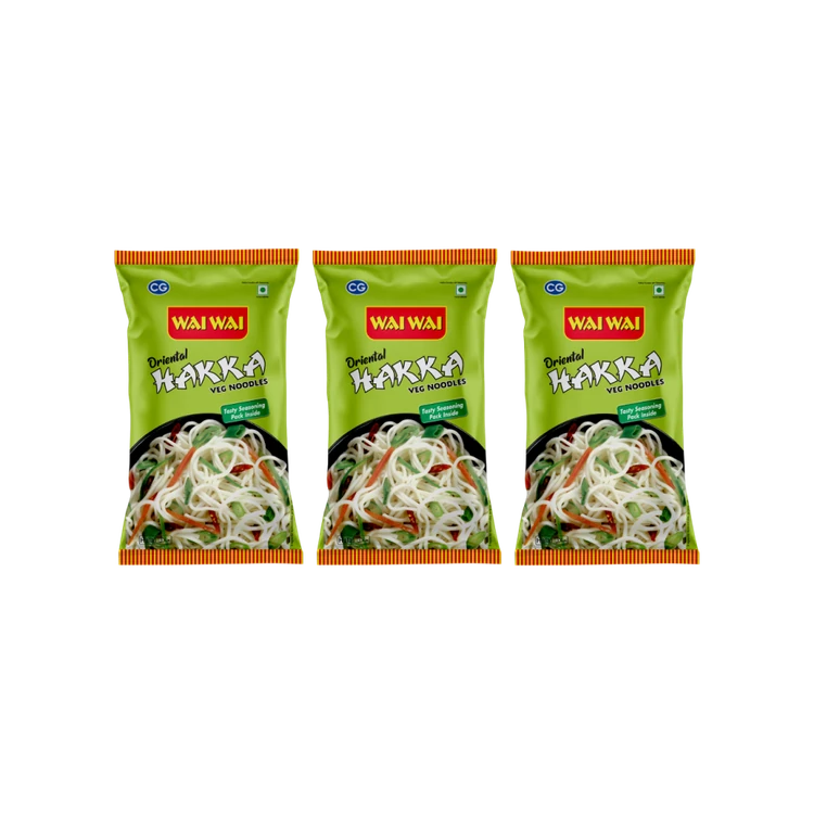 Wai Wai Chinese Hakka Veg Noodles - Pack of 3