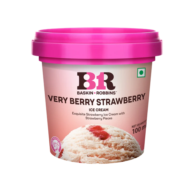 Baskin Robbins Very Berry Strawberry Ice Cream Cup