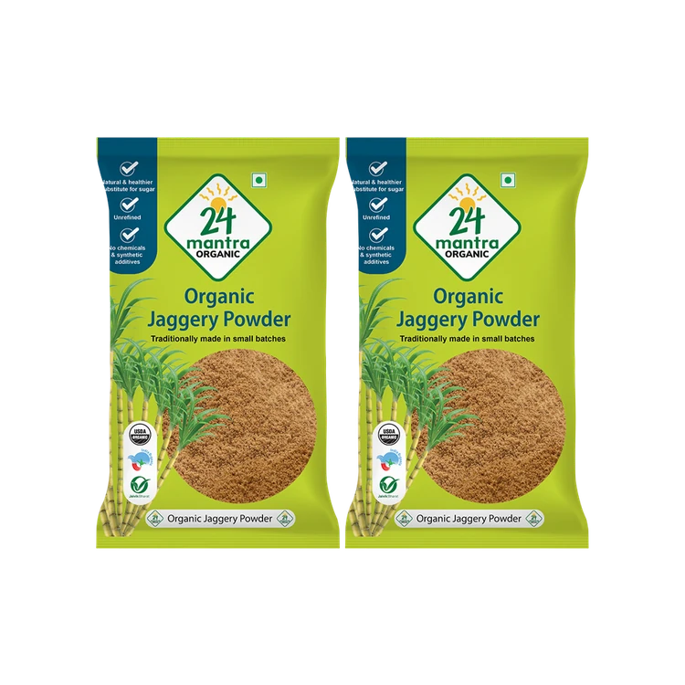 24 Mantra Organic Jaggery Powder 500 g - Pack of 2 (Bella)