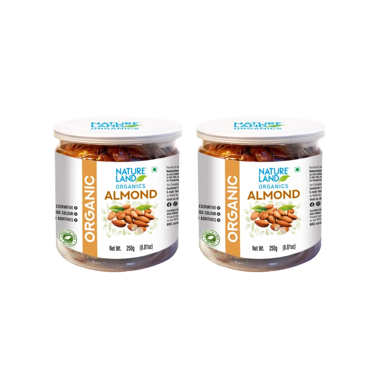 Natureland Organic Almonds - Pack of 2