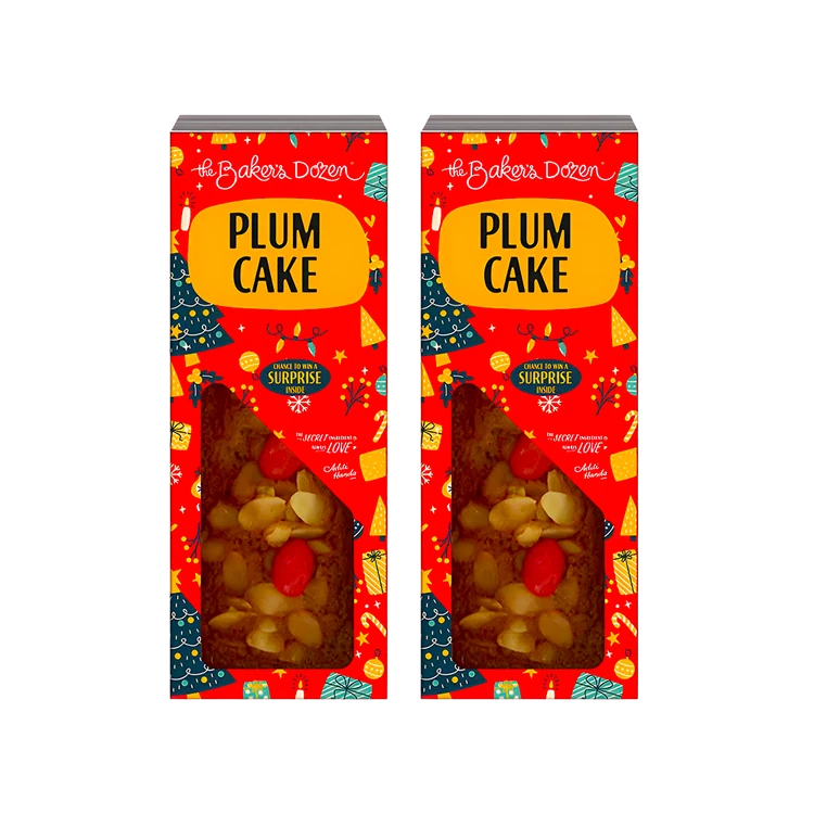 The Baker's Dozen Plum Cake (Contains Egg) - Pack of 2