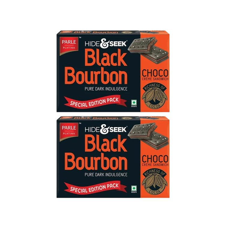 Hide & Seek Black Bourbon Biscuits (Choco) - Pack of 2