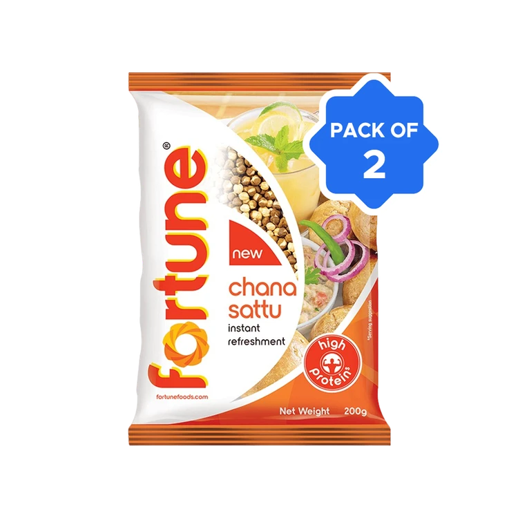 Fortune Instant Refreshment Chana Sattu - Pack of 2 (Sattu Hittu)