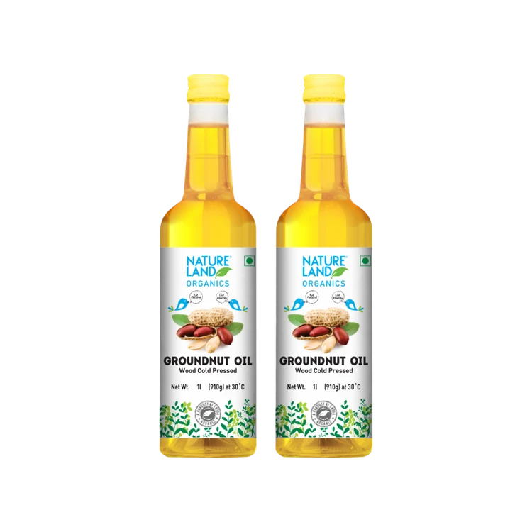 Natureland Organic Groundnut Oil - Pack of 2