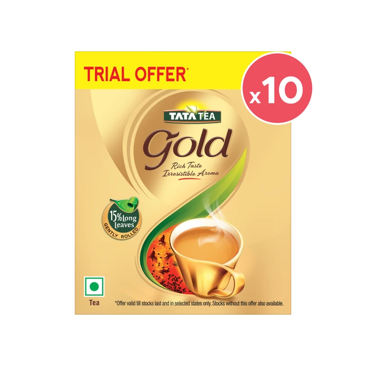 Tata Tea Gold Tea - Pack of 10