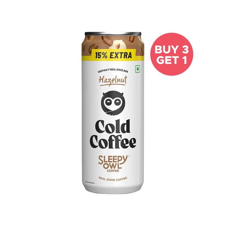 Sleepy Owl Hazelnut Cold Coffee Can - Buy 3 Get 1 Free