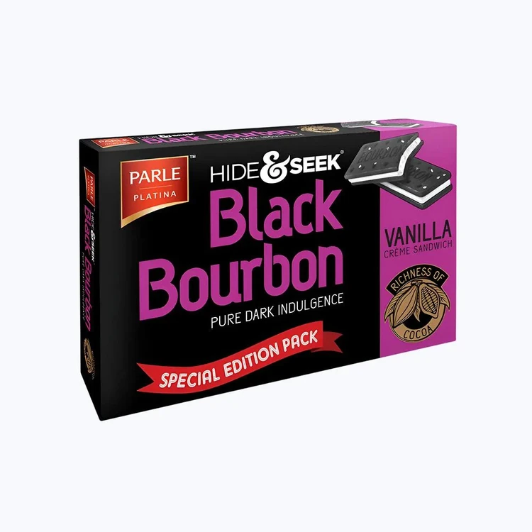 Hide & Seek Black Bourbon Biscuits (Vanilla)