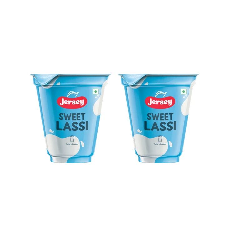 Godrej Jersey Homogenized Heat Treated Sweet Lassi - Pack of 2